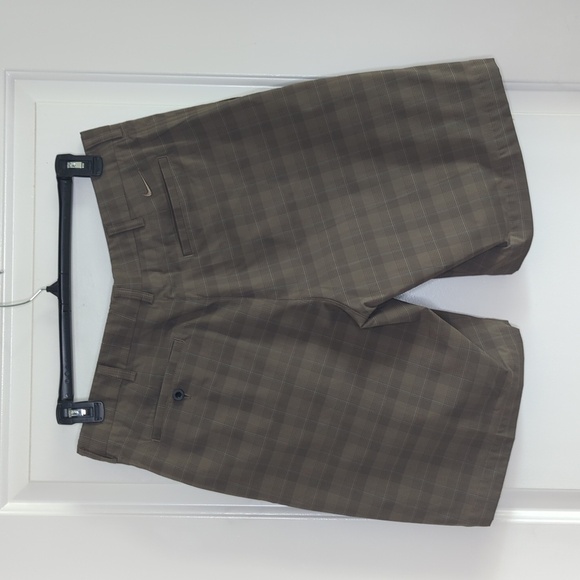 Nike Golf Fit Dry Plaid Shorts Men’s 36 Brown Performance Stretch Activewear - Picture 5 of 12
